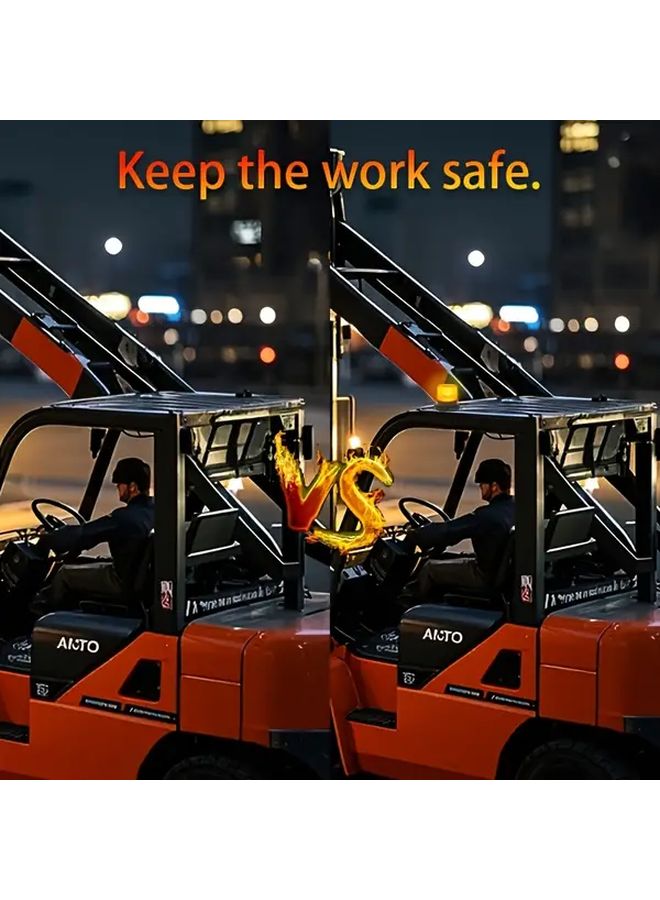 Magnetic Base Amber Yellow LED Emergency Work Light For Trucks Vans 12V 24V - Image 3